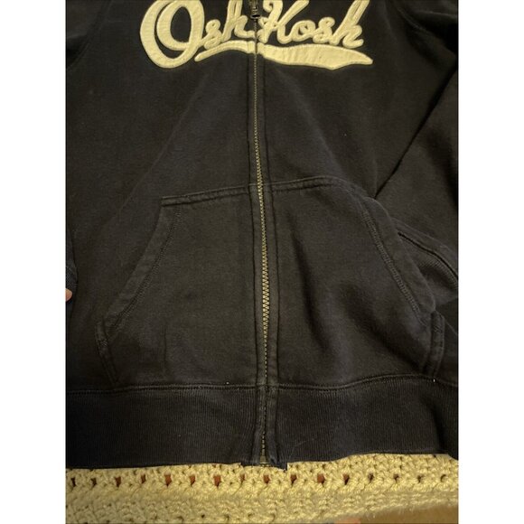 Youth Boys' OshKosh Navy Blue Hooded Jacket Size 12 Full Zip up With Pockets - Picture 2 of 14